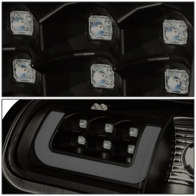 Dodge Ram 2500 1994-2002 Black Smoked LED Tail Lights Tube