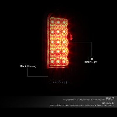 Dodge Ram 2500 1994-2002 Black LED Tail Lights