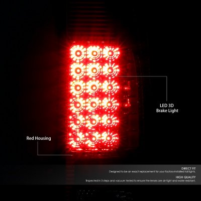 Ford F450 Super Duty 2008-2016 Red LED Tail Lights