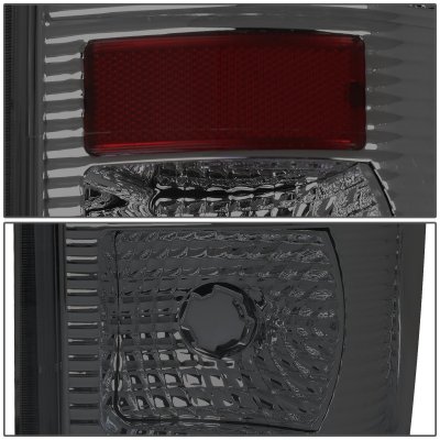 Ford F550 Super Duty 2008-2016 Smoked Custom LED Tail Lights Red Tube