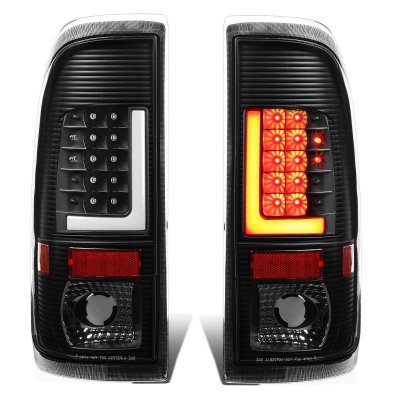 Ford F250 Super Duty 1999-2007 Black LED Tail Lights Tube