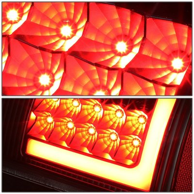 Ford F250 Super Duty 1999-2007 Black Smoked LED Tail Lights Tube