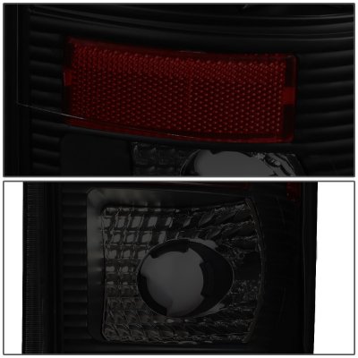 Ford F250 Super Duty 1999-2007 Black Smoked LED Tail Lights Tube