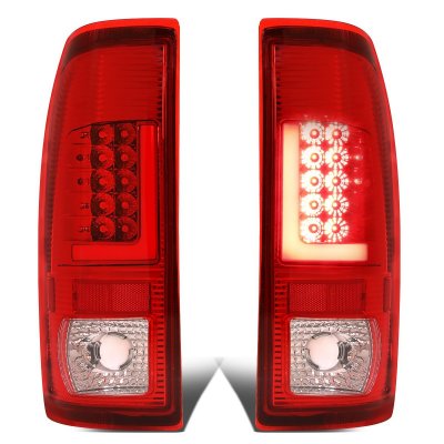 Ford F250 Super Duty 1999-2007 Red LED Tail Lights Tube