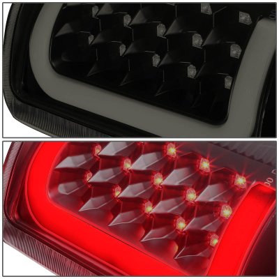 Chevy Tahoe 2000-2006 Black Smoked LED Tail Lights Tube