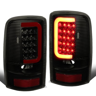 GMC Yukon 2000-2006 Black Smoked LED Tail Lights Red Tube