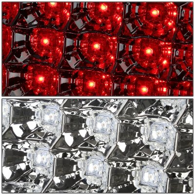 Chevy Tahoe 2000-2006 Chrome LED Tail Lights Red Tube