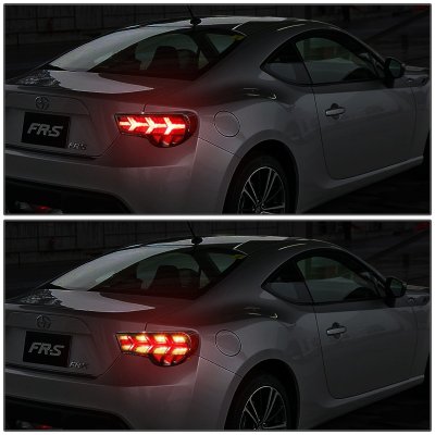 Scion FRS FT86 2013-2017 Black LED Tail Lights Amber Signal