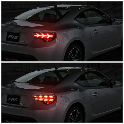Subaru BRZ 2013-2020 Black LED Tail Lights Amber Signal