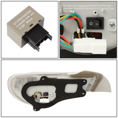 Scion FRS FT86 2013-2017 Chrome LED Tail Lights Amber Signal