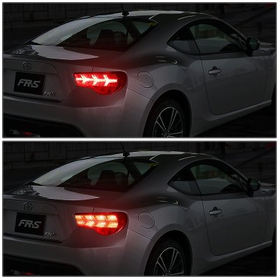 Scion FRS FT86 2013-2017 Chrome LED Tail Lights Amber Signal