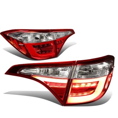Tail Light For 2014-2016 Toyota Corolla Sedan – Left Outer – Red/Clear – Halogen