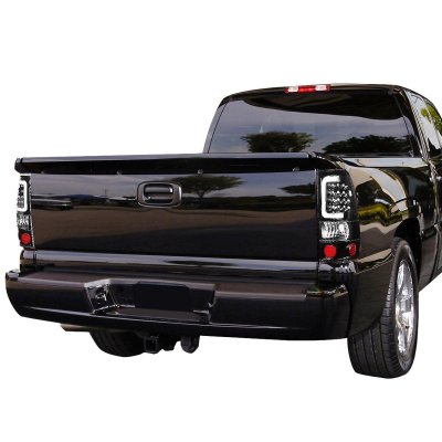 GMC Sierra 2500HD 2001-2006 Black LED Tail Lights Tube