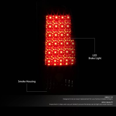 GMC Sierra 1999-2006 Black Smoked LED Tail Lights