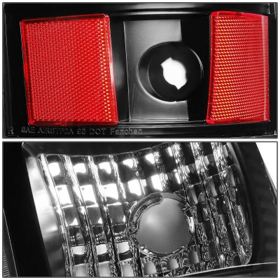 Chevy Silverado 2500 2003-2004 Black LED Tail Lights Tube