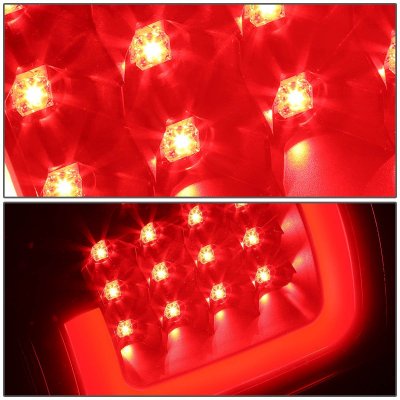 Chevy Silverado 3500 2003-2006 Black Smoked LED Tail Lights Tube