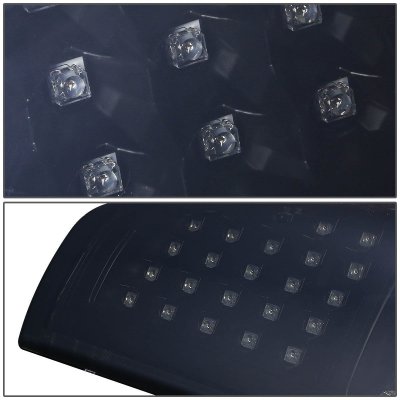 Chevy Silverado 1500HD 2003-2006 Black Smoked LED Tail Lights