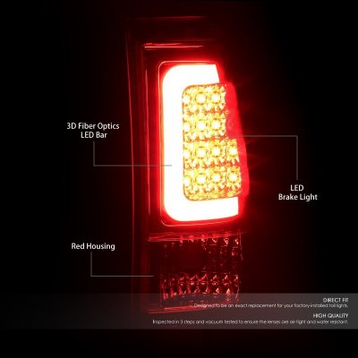 Chevy Silverado 2003-2006 LED Tail Lights Red Tube