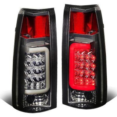 Chevy 1500 Pickup 1988-1998 Smoked LED Tail Lights Tube