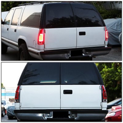 Chevy Silverado 1988-1998 LED Tail Lights Red Tube