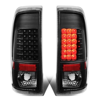 Ford F550 Super Duty 2008-2016 Black LED Tail Lights