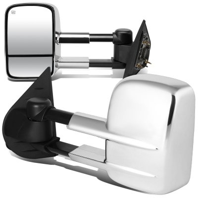 Chevy Suburban 2007-2014 Chrome Towing Mirrors Power Heated