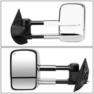 Chevy Suburban 2007-2014 Chrome Towing Mirrors Power Heated