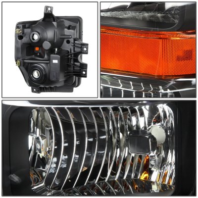 Ford F450 Super Duty 2008-2010 Black Headlights