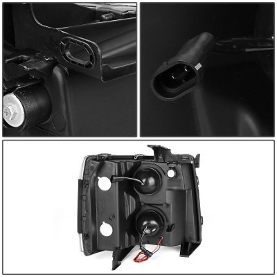 Chevy Silverado 3500HD 2007-2014 LED DRL Projector Headlights