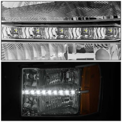 GMC Sierra 2007-2013 Headlights LED DRL