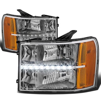 GMC Sierra 2007-2013 Headlights LED DRL