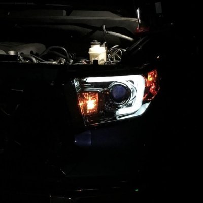 Toyota Tundra 2014-2017 Black LED DRL Projector Headlights