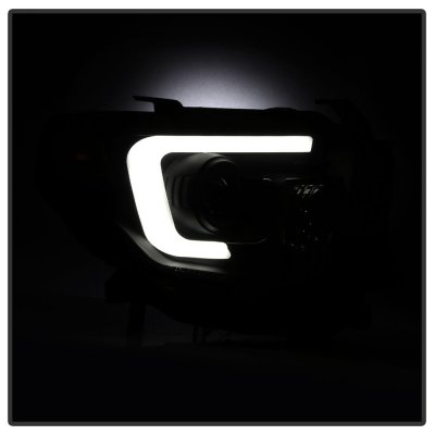 Toyota Tundra 2014-2017 Black Smoked LED DRL Projector Headlights