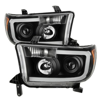 Toyota Sequoia 2008-2017 Black LED DRL Projector Headlights