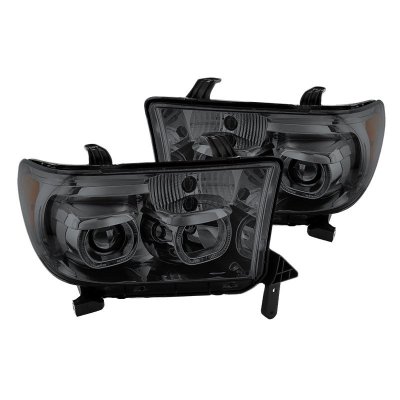 Toyota Tundra 2007-2013 Smoked Halo Projector Headlights