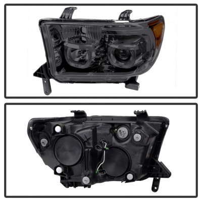 Toyota Tundra 2007-2013 Smoked Halo Projector Headlights