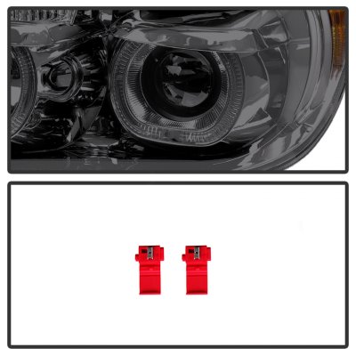 Toyota Tundra 2007-2013 Smoked Halo Projector Headlights