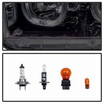 Toyota Tundra 2007-2013 Smoked Halo Projector Headlights