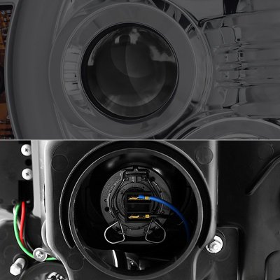 GMC Sierra 2014-2015 Smoked LED Signature DRL Projector Headlights