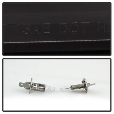 GMC Sierra 2500HD 2007-2014 Black LED DRL Projector Headlights