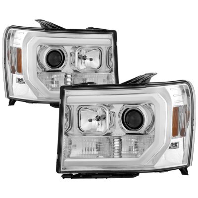GMC Sierra Denali 2008-2013 LED DRL Projector Headlights
