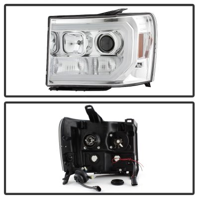 GMC Sierra Denali 2008-2013 LED DRL Projector Headlights