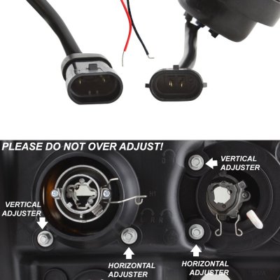 GMC Sierra 2500HD 2007-2014 Smoked LED DRL Projector Headlights