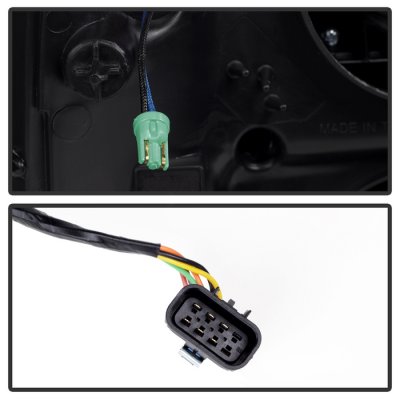 GMC Sierra 2500HD 2007-2014 Black Smoked Halo Projector Headlights LED