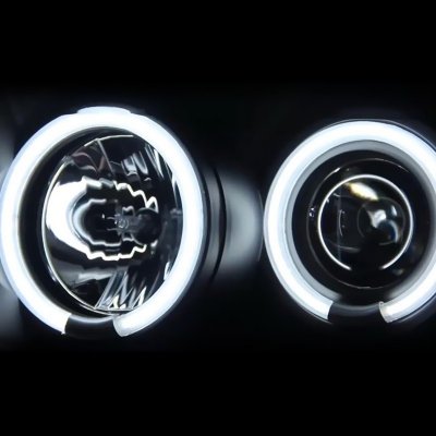 Ford Excursion 2000-2004 Black Smoked CCFL Halo Projector Headlights