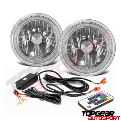 Chevy Monza 1975-1976 Color SMD LED Headlights Kit Remote