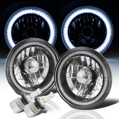 Oldsmobile Omega 1973-1979 SMD Halo Black Chrome LED Headlights Kit