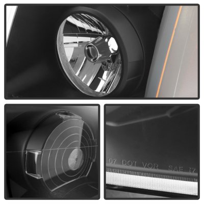 GMC Yukon XL 2007-2014 Black Euro Headlights