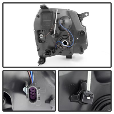 GMC Yukon XL 2007-2014 Black Euro Headlights