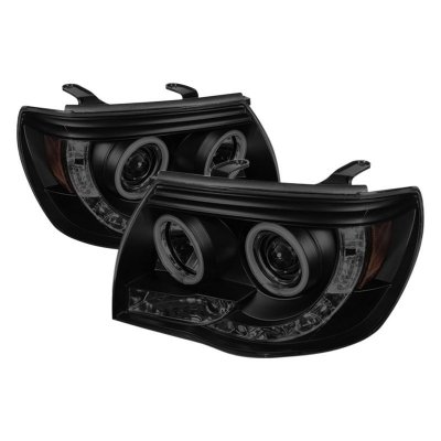 Toyota Tacoma 2005-2011 Black Smoked CCFL Halo Projector Headlights LED